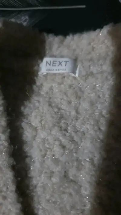 Cárdigan de lana beige para niña Next - miniatura 2