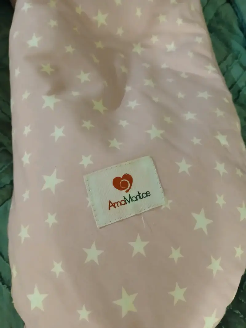 Cojín de lactancia rosa con estrellas - 2