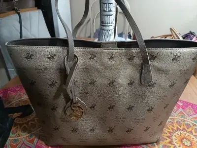 Bolso tote dorado metizado Polo - miniatura 3