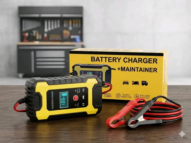 Cargador de Batería 12V 6A para Auto y Moto - 2