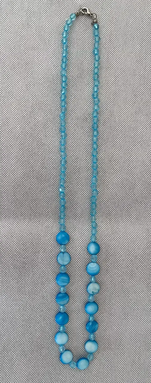 Collar de cuentas azules estilo elegante - 3