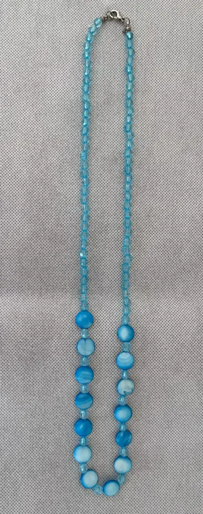 Collar de cuentas azules estilo elegante - miniatura 3