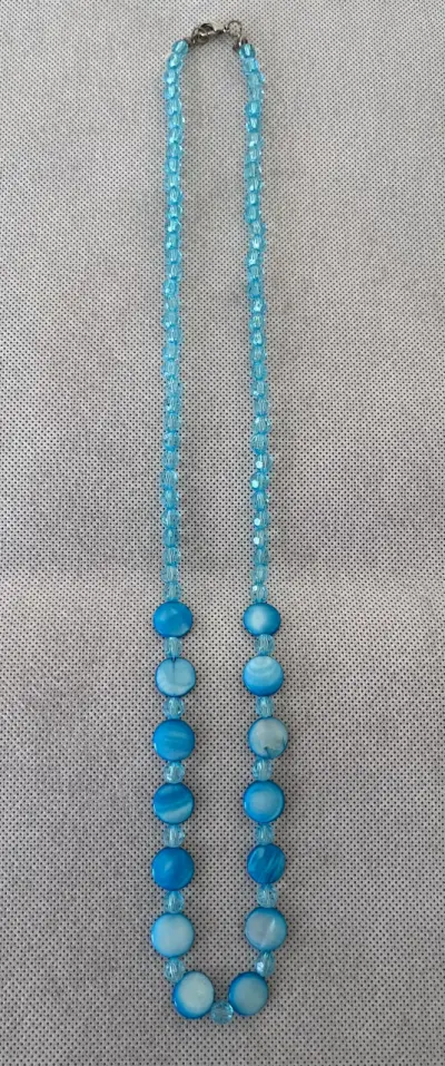 Collar de cuentas azules estilo elegante - miniatura 4