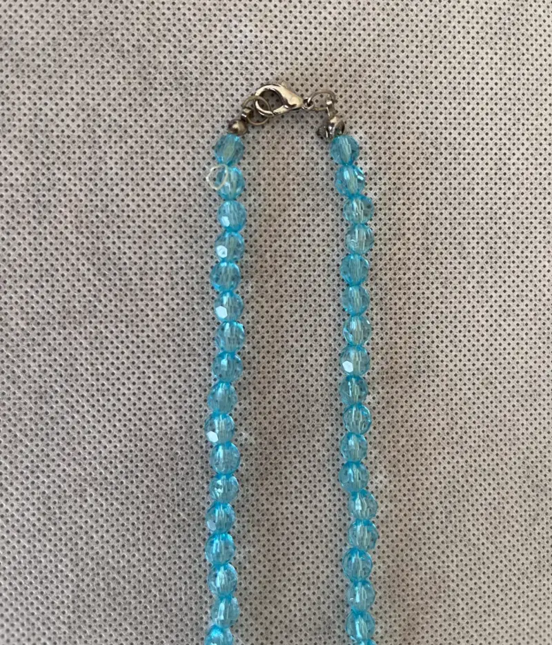 Collar de cuentas azules estilo elegante - 5
