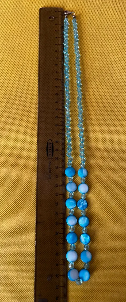 Collar de cuentas azules estilo elegante - 6