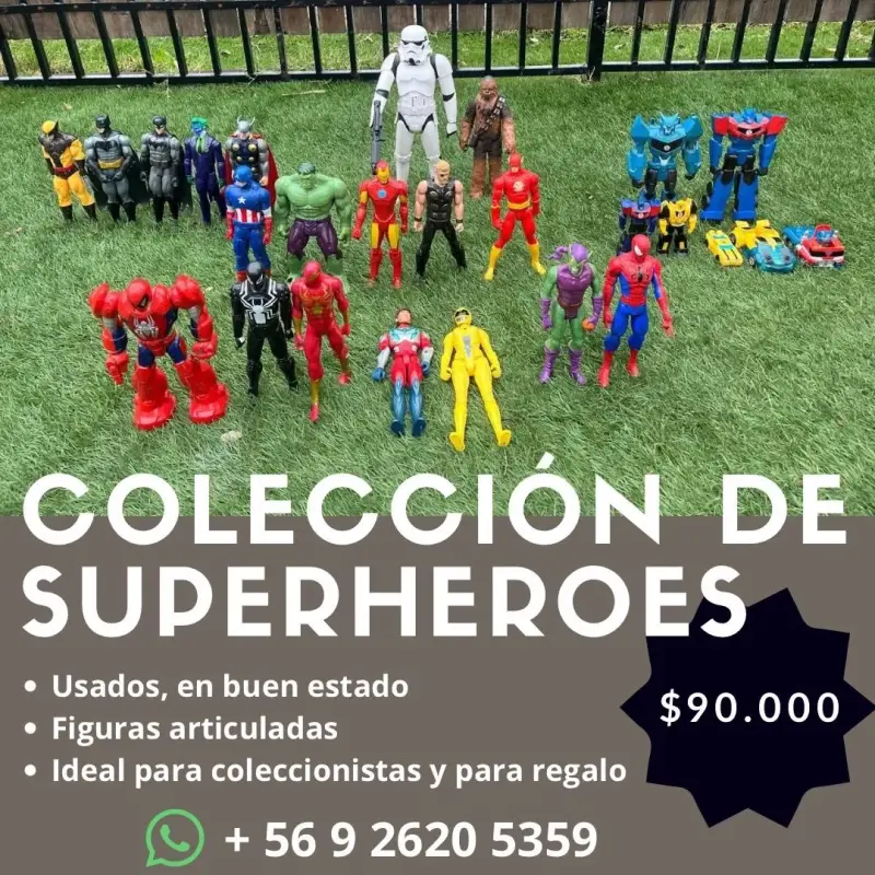 Colección de figuras de acción usadas