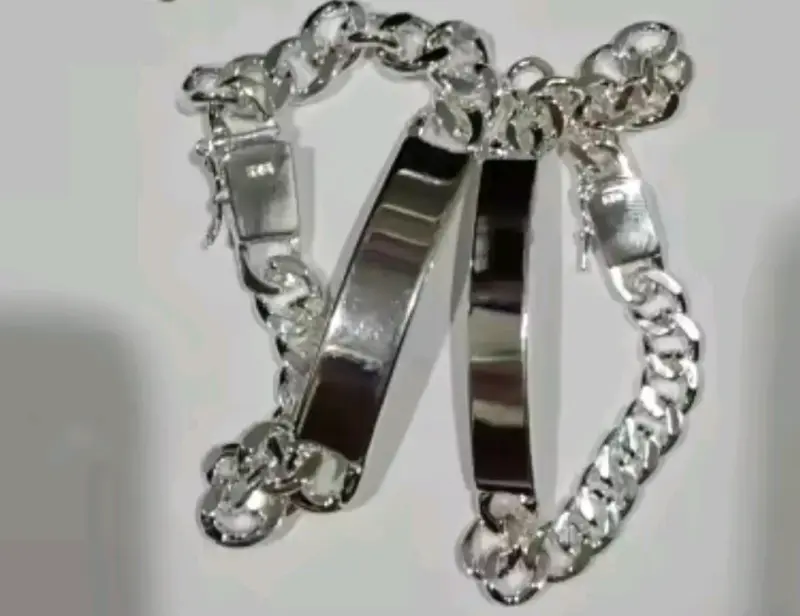 Pulsera de plata 925 con eslabones gruesos - 2