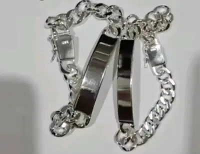 Pulsera de plata 925 con eslabones gruesos - miniatura 2