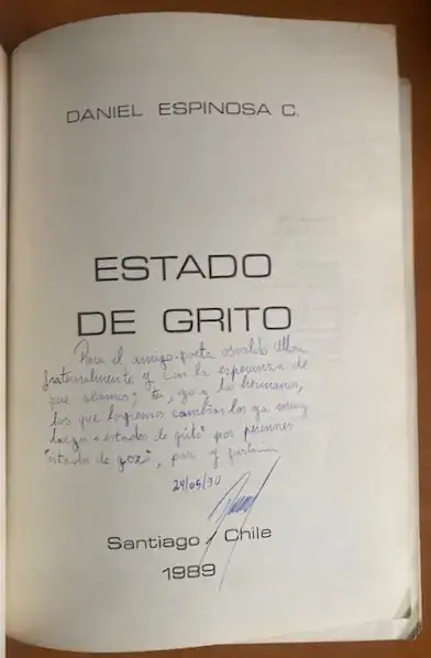 3 Libros Poesía Chilena (Jonás, Rubio, Espinoza). - miniatura 6