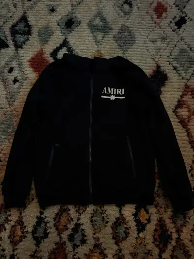 AMIRI Zip Hoodie Azul Marino | Talla L - miniatura 1