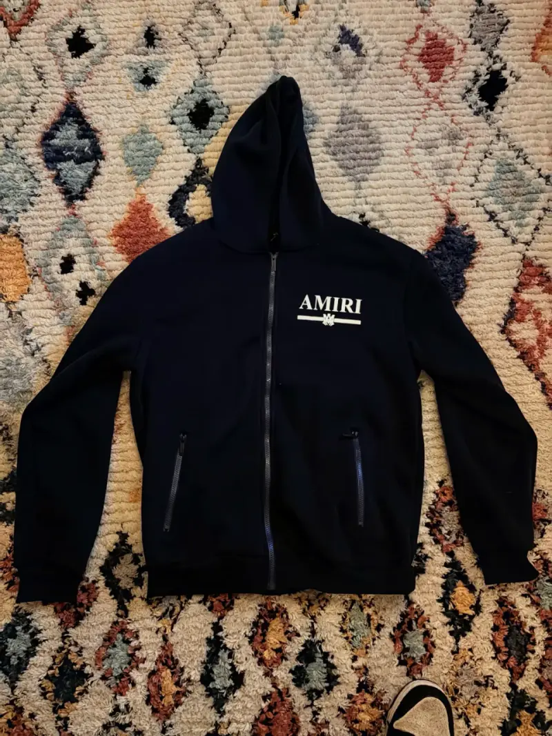 AMIRI Zip Hoodie Azul Marino | Talla L - 3