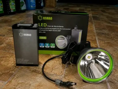 Linterna frontal recargable LED Osmao 1800W - miniatura 1