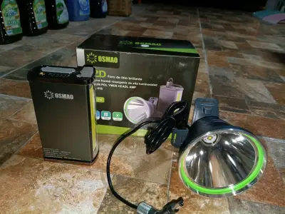Linterna frontal recargable LED Osmao 1800W - miniatura 2