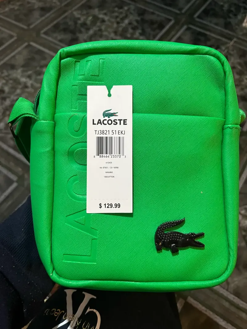 Bolso cruzado verde Lacoste con logo - 3