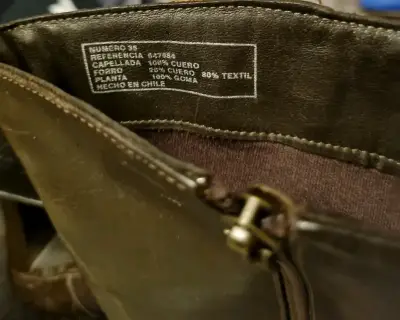 Botas de cuero marrón con tacón alto - miniatura 5
