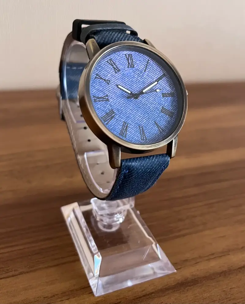 Reloj de pulsera estilo jeans azul - 2