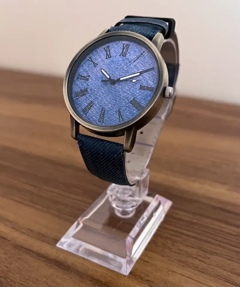 Reloj de pulsera estilo jeans azul - 3