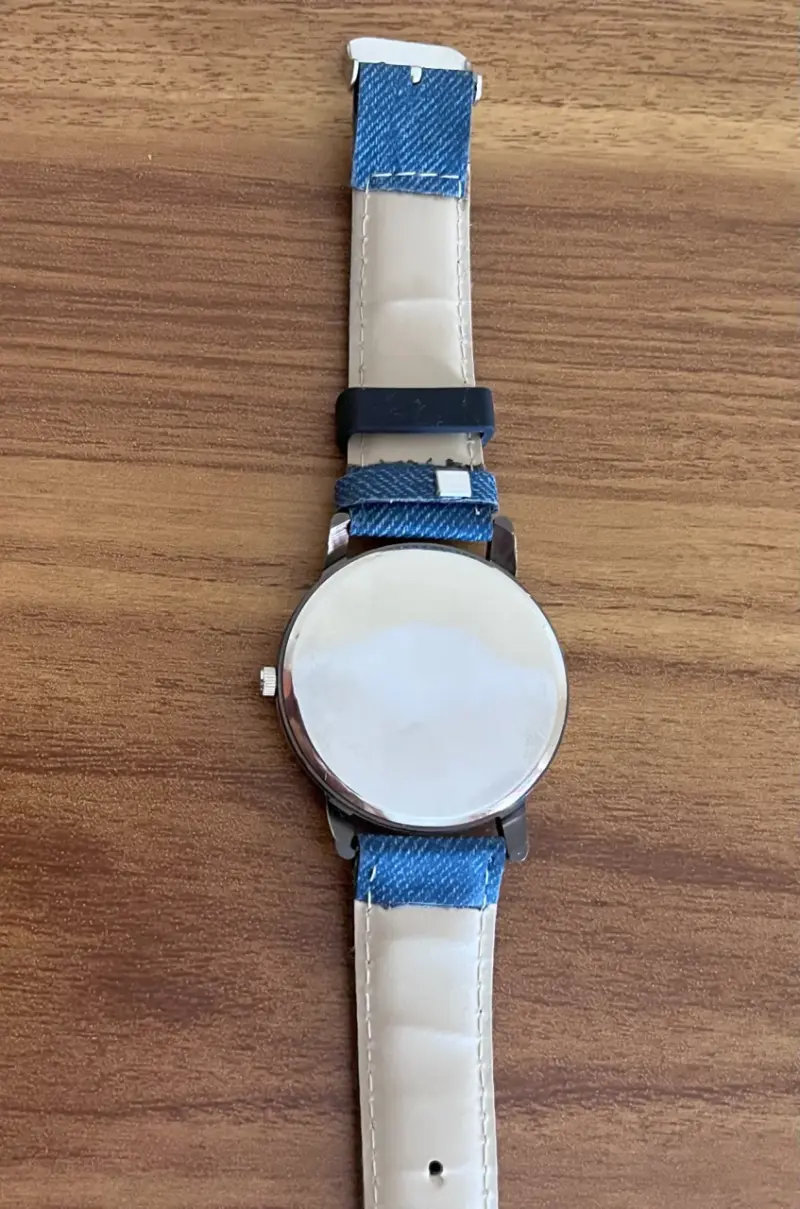 Reloj de pulsera estilo jeans azul - 6