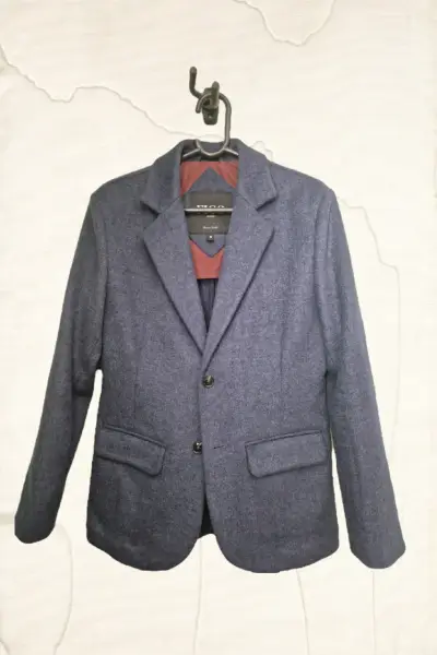 Blazer azul marino para hombre de lana - miniatura 1