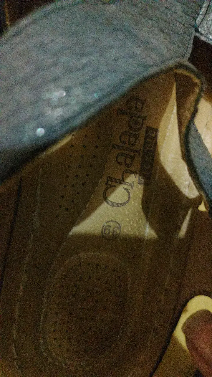 Sandalias de cuero azul para mujer - 3