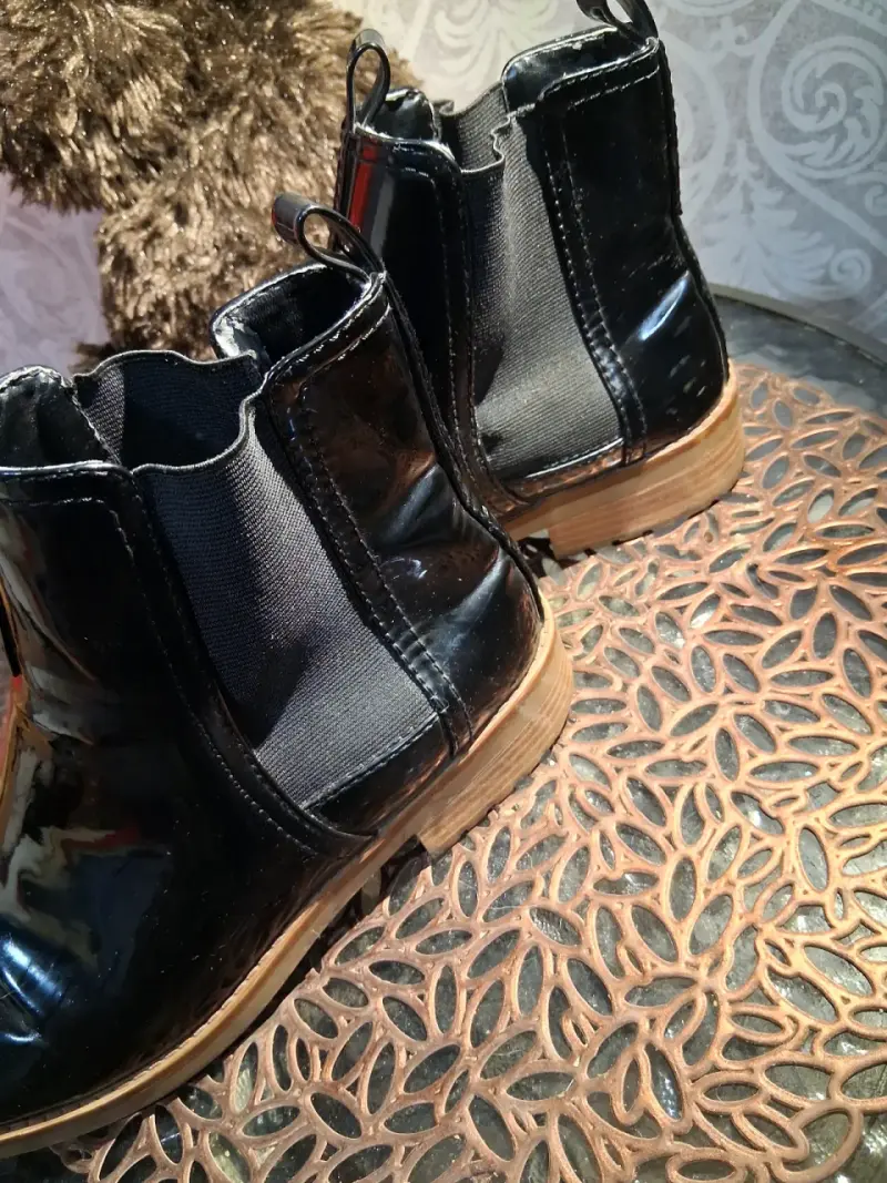 Botines de charol negro para mujer - 3