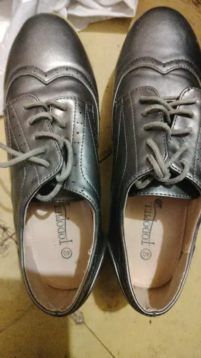 Zapatos de cuero gris Topodoll talla 40 - miniatura 1