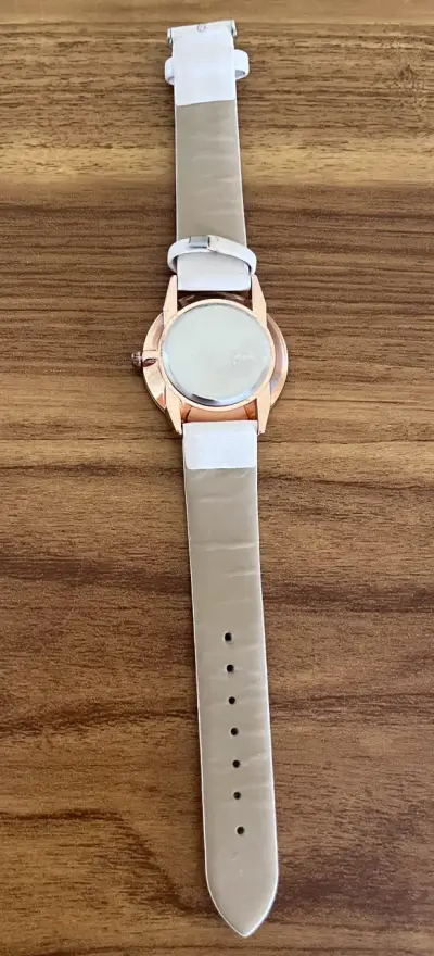 Reloj de pulsera elegante amarillo con beige claro - miniatura 5