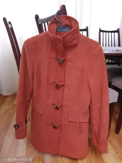 Abrigo Tres Cuartos Aziz Talla S Naranja - miniatura 3