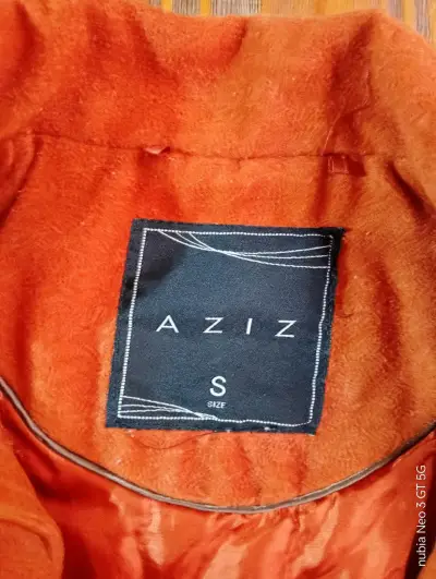 Abrigo Tres Cuartos Aziz Talla S Naranja - miniatura 6