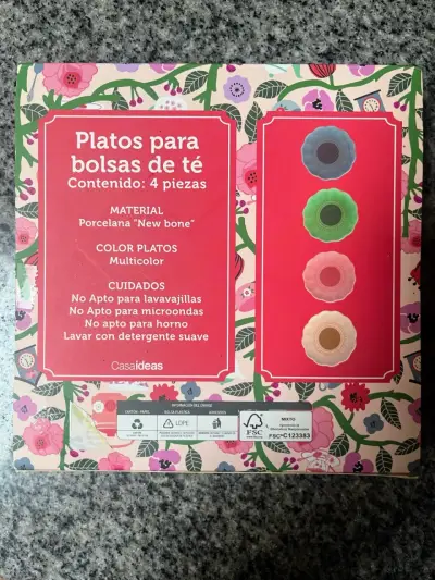 Set de platos para bolsas de té multicolor - miniatura 2