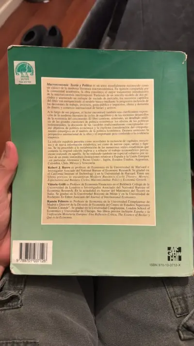 Libro Macroeconomía Teoría y Política de Barro y Grilli - miniatura 2