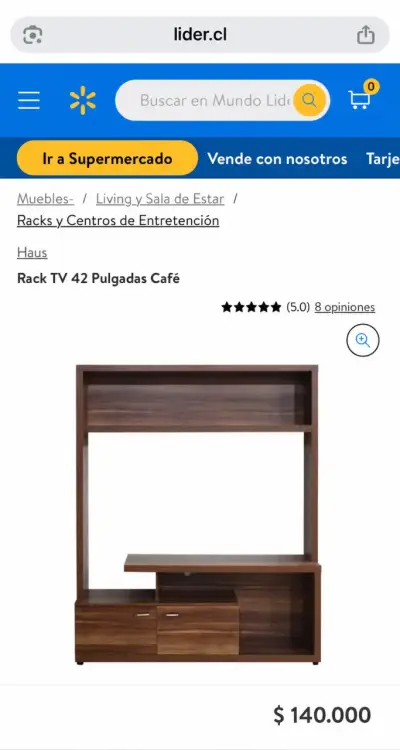 Rack para TV de 42 pulgadas color café - miniatura 1