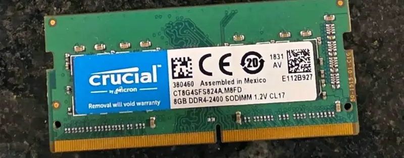 Memoria RAM Crucial 8GB DDR4 SODIMM