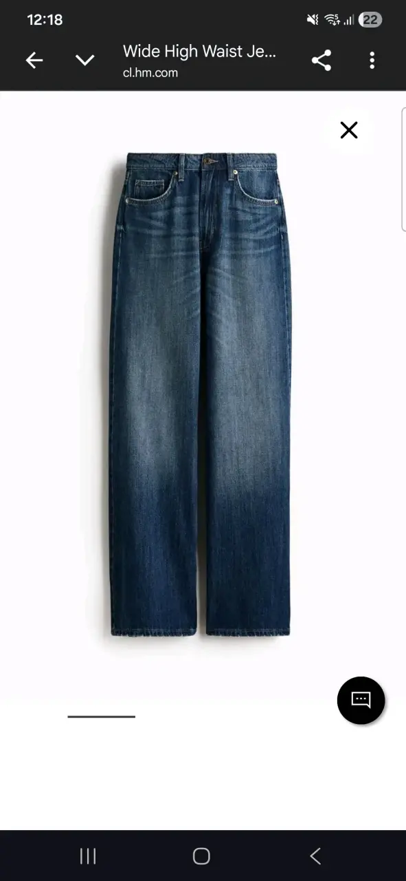 Jeans de Tiro Alto Anchos para Mujer H&M - 1