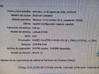 Laptop Dell Latitude E5440 con Intel i3 y 4GB RAM - miniatura 4