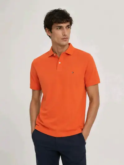 Polera Polo Naranja Tommy Hilfiger - miniatura 2