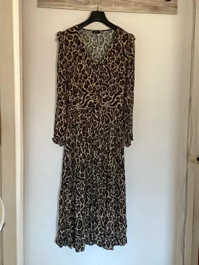 Vestido largo animal print Saville Row - miniatura 1