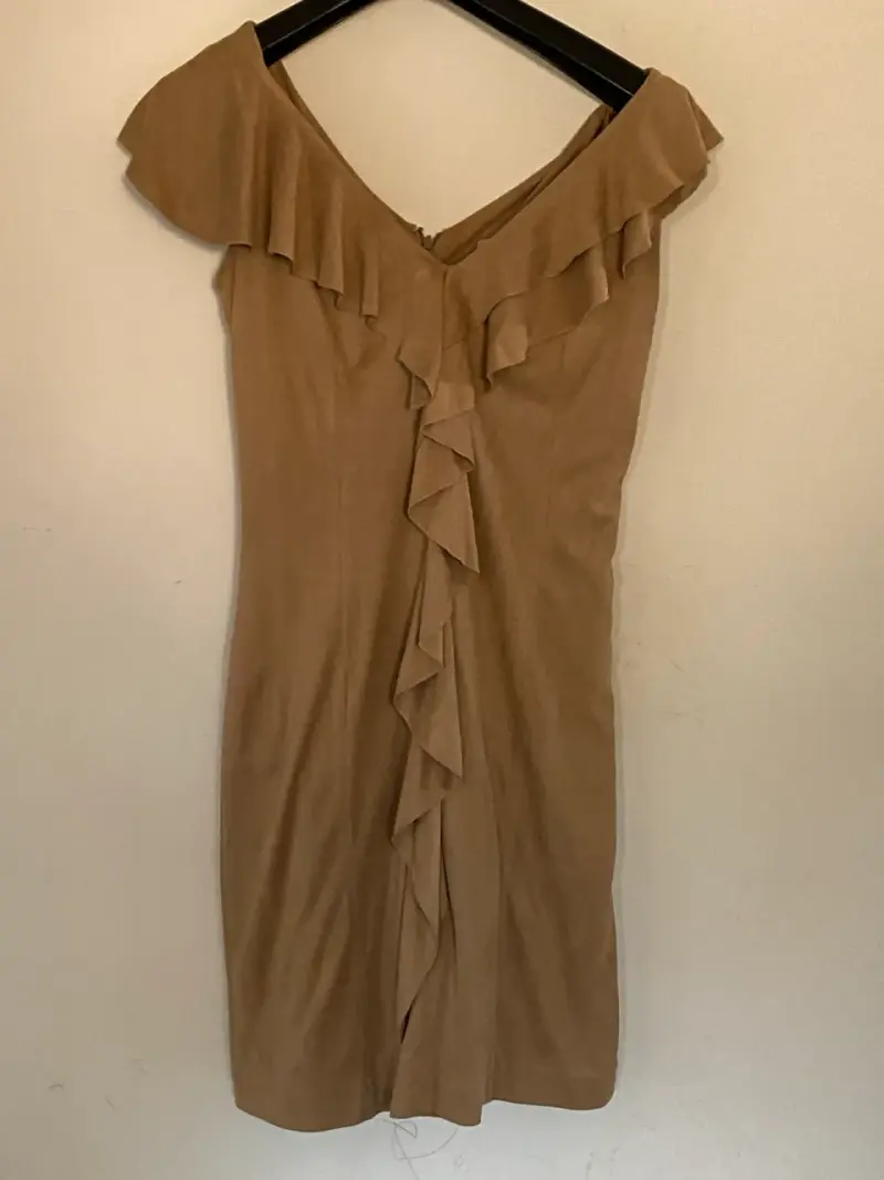 Vestido beige con volantes Liolà talla 36 - 1