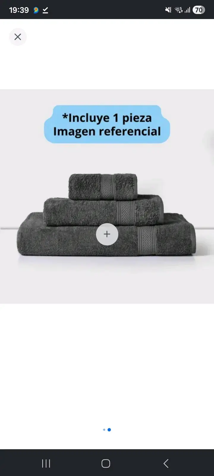 Toalla de Baño Cannon Gris 70x140 cm - 2