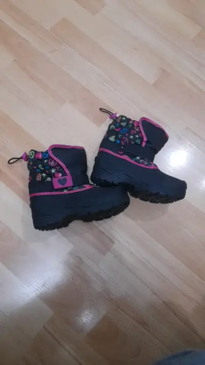 Botas de nieve infantiles 29CL negras con diseño - miniatura 1