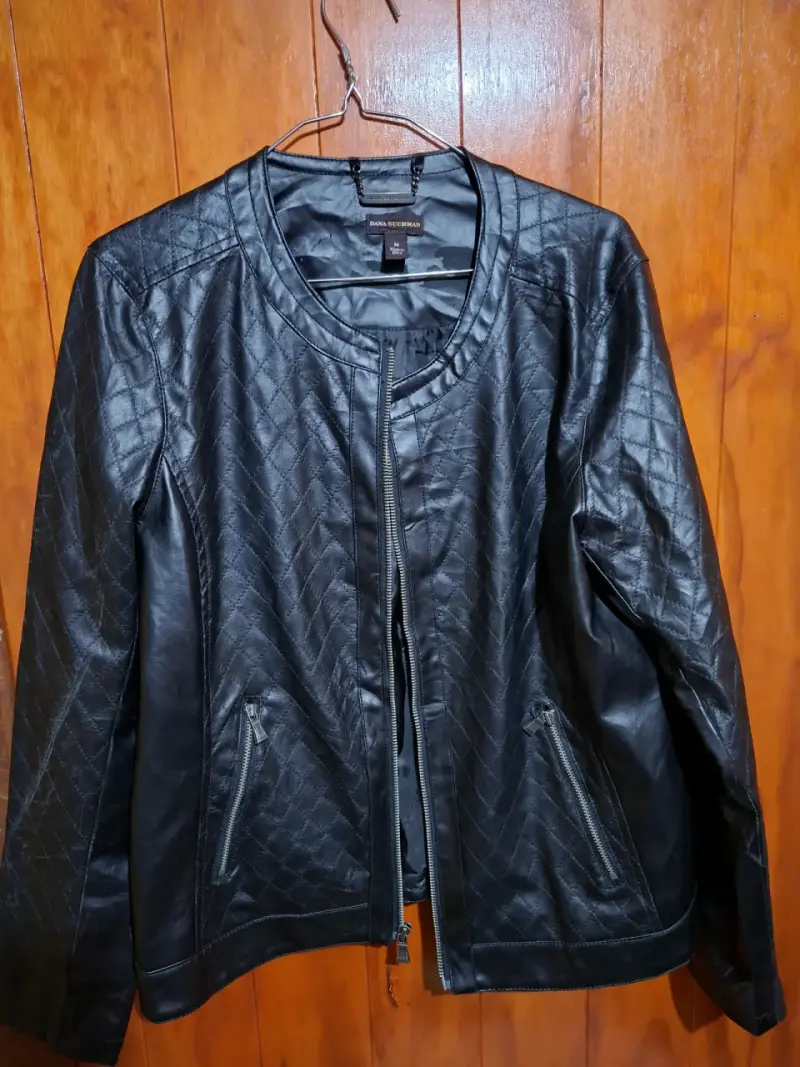 Chaqueta eco cuero Dana Buchman para mujer - 1