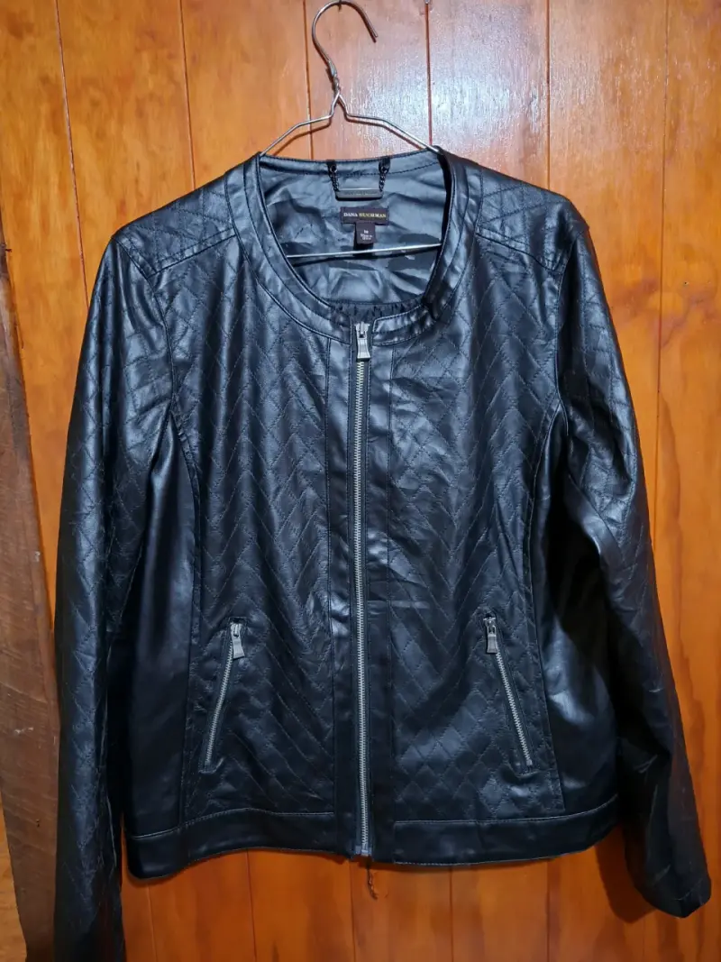 Chaqueta eco cuero Dana Buchman para mujer - 3