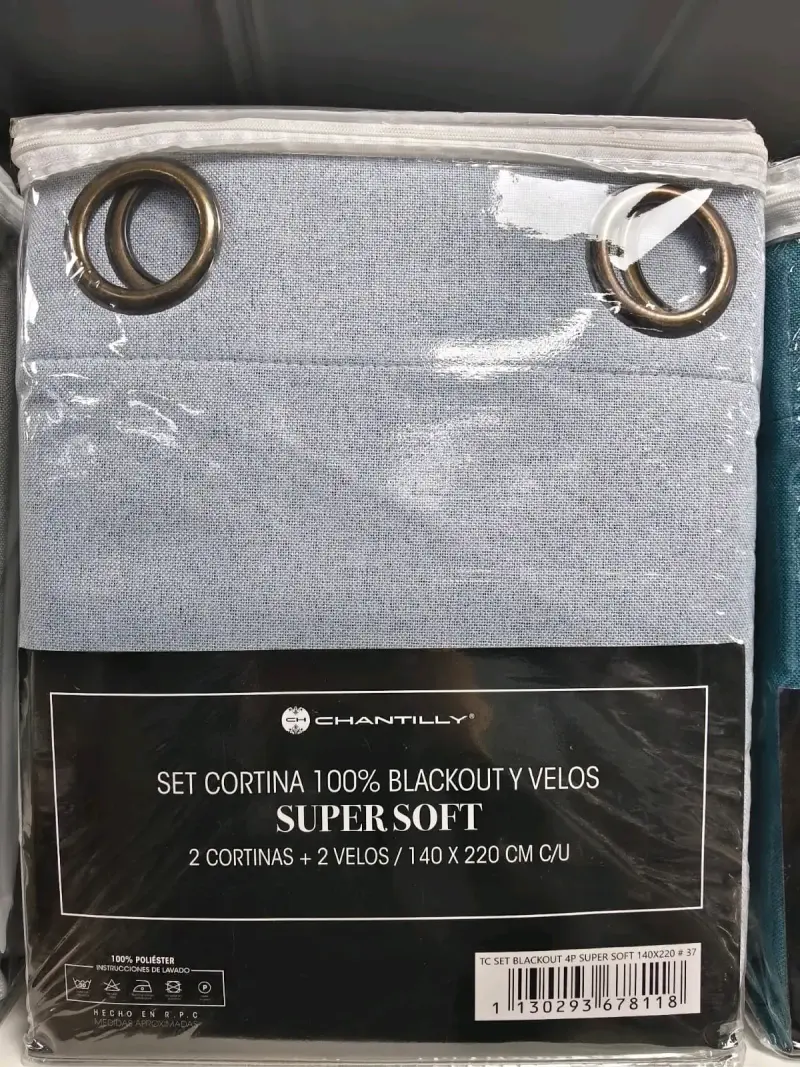 Set de Cortinas Blackout Chantilly Super Soft - 2