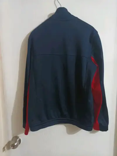 Chaqueta deportiva Adidas azul con franjas - miniatura 2