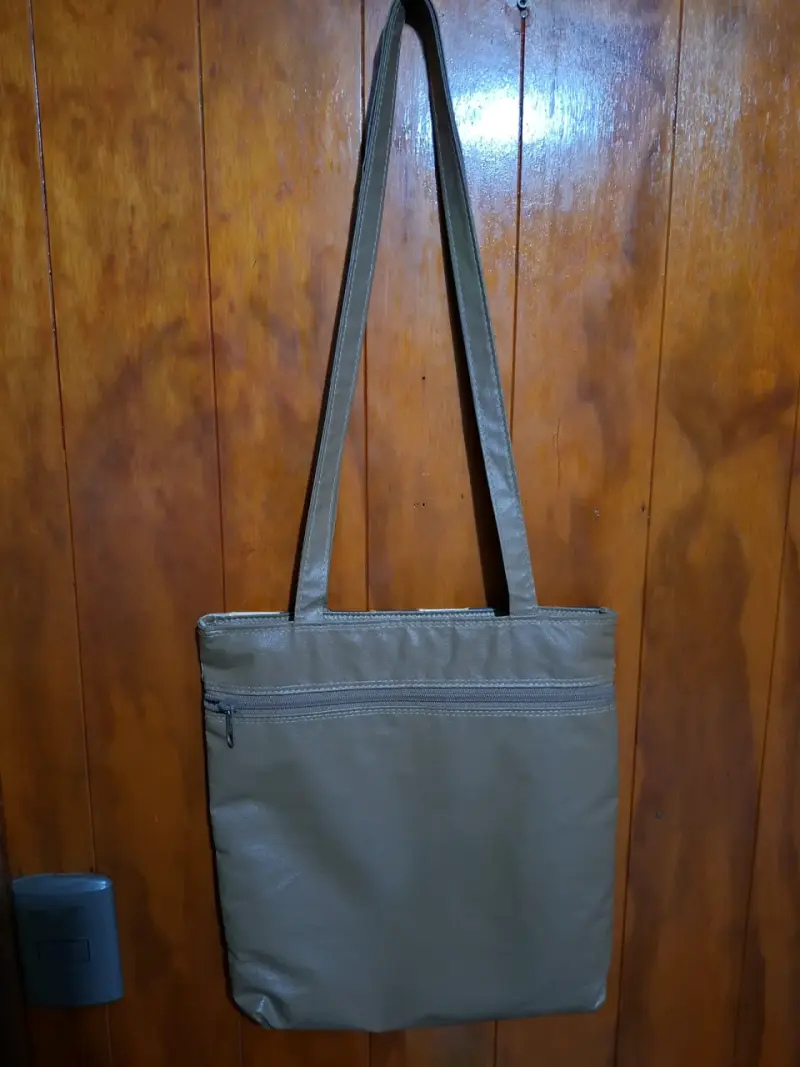 Mini tote de cuero safiano - 4