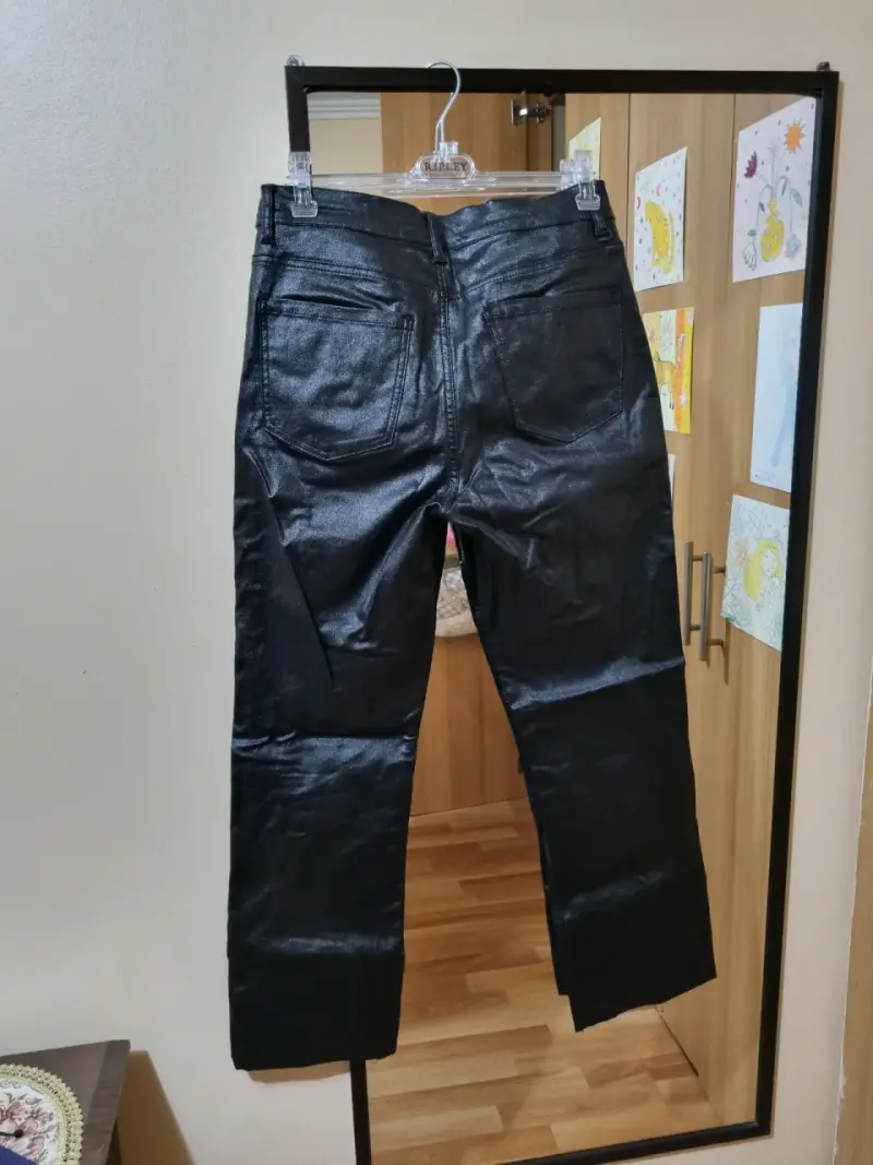 Pantalones negros de cuero sintético Kimera talla 44 - 5