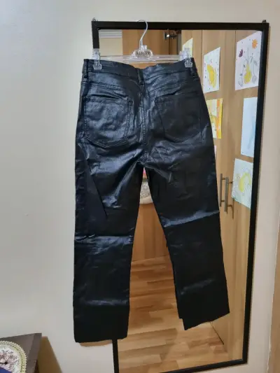 Pantalones negros de cuero sintético Kimera talla 44 - miniatura 5
