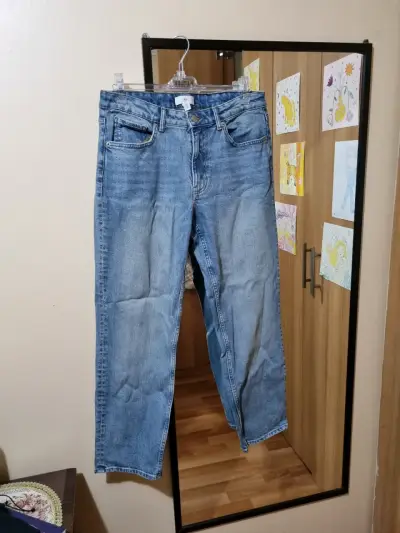 Jeans de mezclilla azul H&M para mujer - miniatura 4