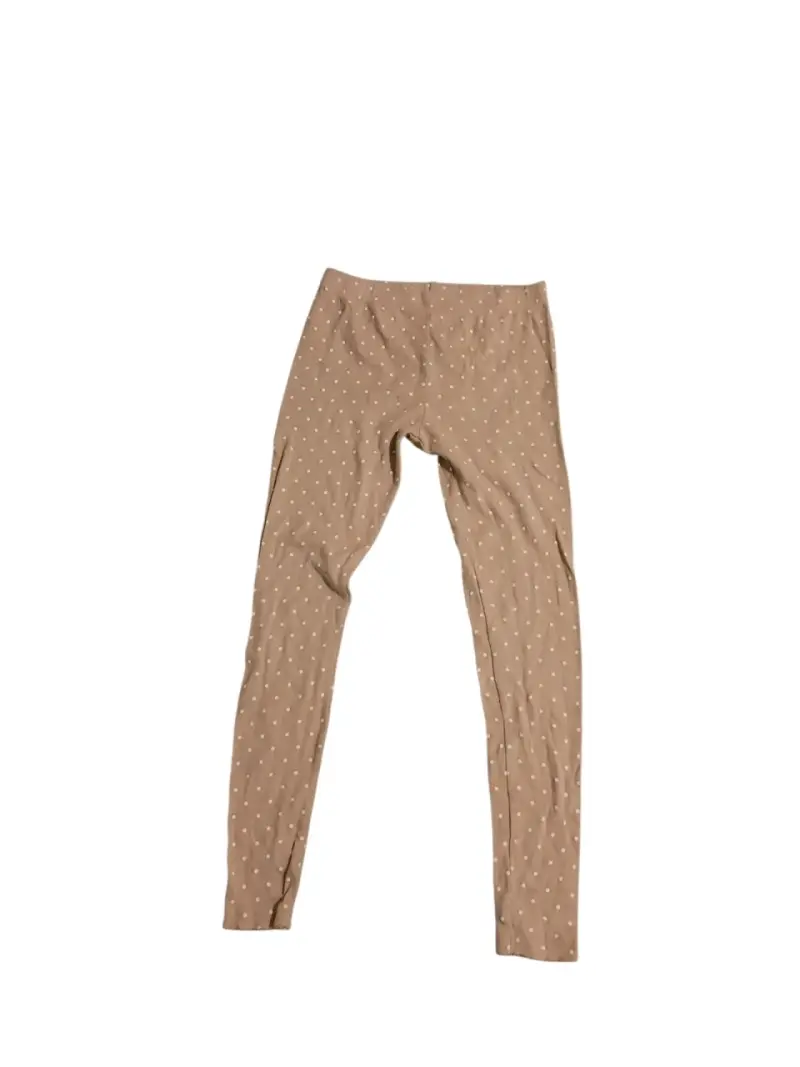 Leggings beige con puntos blancos