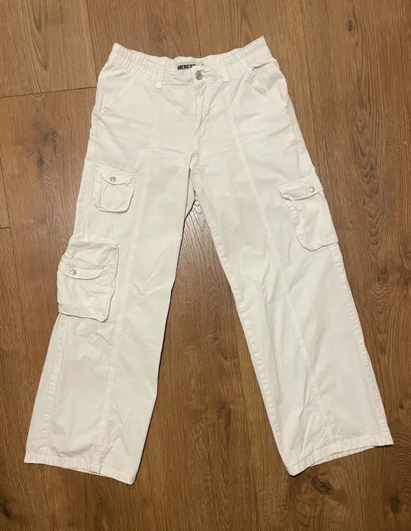 Pantalones cargo blancos de mujer americaninno - 1